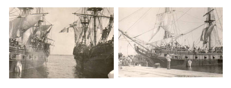 Rodatge de batalla naval en el port  © Rosa Pastor. Arxiu Municipal de Dénia