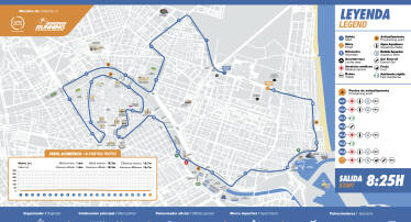 plano del recorrido del Medio Maratón Valencia 2023